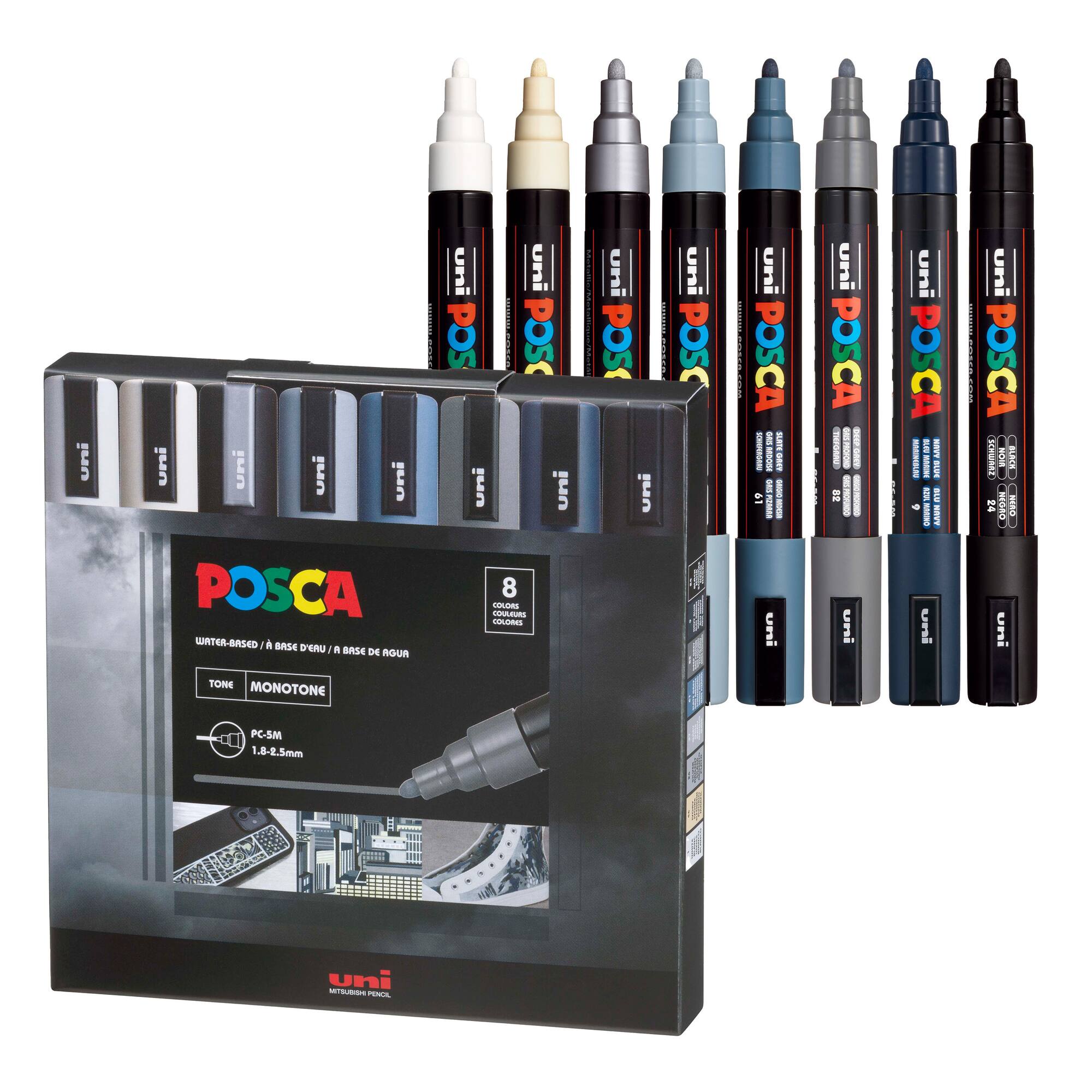 POSCA PC-5M Monotone Paint Marker Set